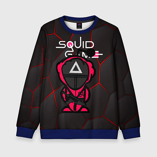 Детский свитшот Squid game BLACK / 3D-Синий – фото 1