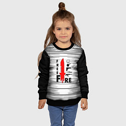 Свитшот детский Free Fire Фри Фаер,, цвет: 3D-черный — фото 2