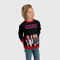 Свитшот детский BLACKPINK NEON, цвет: 3D-красный — фото 2