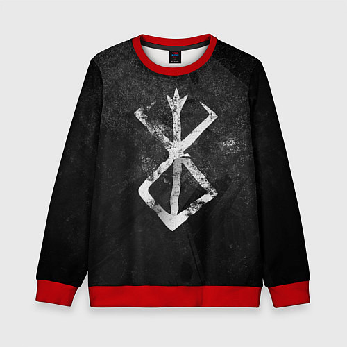 Детский свитшот BERSERK LOGO GRUNGE / 3D-Красный – фото 1