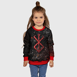 Свитшот детский BERSERK LOGO GRUNGE RED, цвет: 3D-красный — фото 2