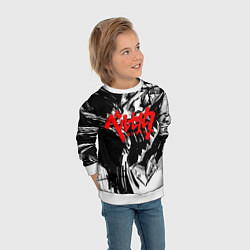 Свитшот детский БЕРСЕРК РИСУНОК BERSERK, цвет: 3D-белый — фото 2