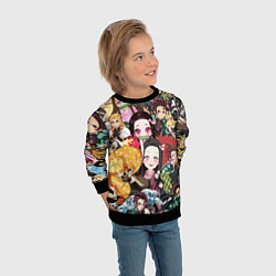 Свитшот детский КЛИНОК РАССЕКАЮЩИЙ СТИКЕРБОМБИНГ, цвет: 3D-черный — фото 2