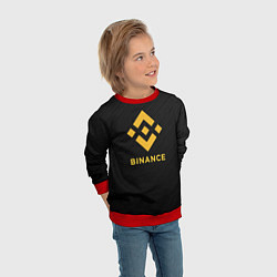 Свитшот детский БИНАНС ЛОГО CARBON BINANCE LOGO, цвет: 3D-красный — фото 2
