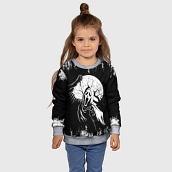 Свитшот детский Крик Хэллоуин Хоррор Scream Halloween, цвет: 3D-меланж — фото 2