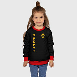 Свитшот детский БИНАНС ЛОГО КАРБОН BINANCE LOGO, цвет: 3D-красный — фото 2