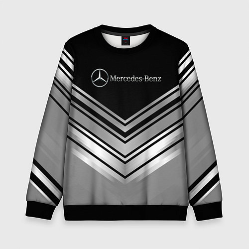 Детский свитшот Mercedes-Benz Текстура / 3D-Черный – фото 1