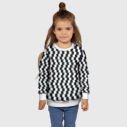 Свитшот детский Шахматная Иллюзия Искажения, цвет: 3D-белый — фото 2