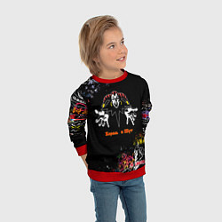 Свитшот детский Лого рок групп, цвет: 3D-красный — фото 2