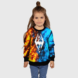 Свитшот детский TES SKYRIM BATTLE FIRE БИТВА ОГНЕЙ, цвет: 3D-черный — фото 2