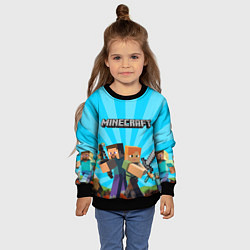 Свитшот детский МАЙНКРАФТ ГЕРОИ ИГРЫ MINECRAFT, цвет: 3D-черный — фото 2