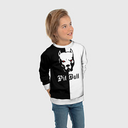 Свитшот детский Pit Bull боец, цвет: 3D-белый — фото 2