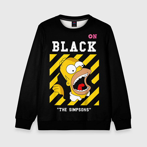 Детский свитшот Симпсоны х ON BLACK / 3D-Черный – фото 1