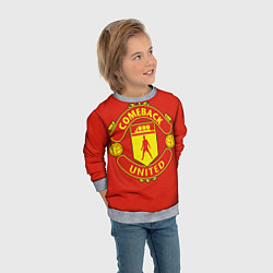 Свитшот детский Камбек Юнайтед это Манчестер юнайтед, цвет: 3D-меланж — фото 2