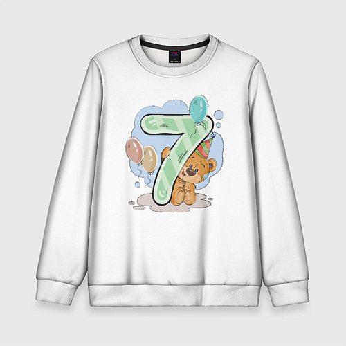Детский свитшот С днем рождения 7 месяц / 3D-Белый – фото 1