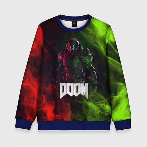 Детский свитшот Doomguy Doom / 3D-Синий – фото 1