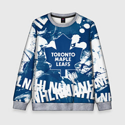 Свитшот детский Торонто Мейпл Лифс, Toronto Maple Leafs, цвет: 3D-меланж