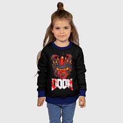 Свитшот детский Какодемон Cacodemon Doom, цвет: 3D-синий — фото 2