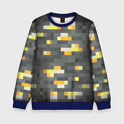 Свитшот детский Золотая руда - Minecraft, цвет: 3D-синий