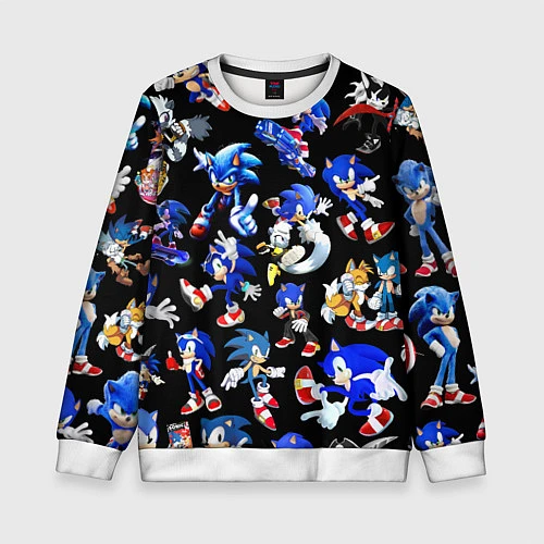 Детский свитшот SONIC PATTERN HERO СОННИК за 2190 ₽ купить в магазине ПлейПринт (10303486704045)