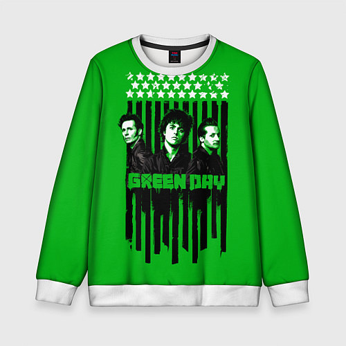 Детский свитшот Green day is here / 3D-Белый – фото 1