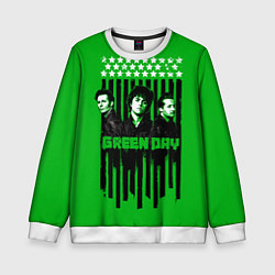 Свитшот детский Green day is here, цвет: 3D-белый