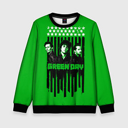 Свитшот детский Green day is here, цвет: 3D-черный