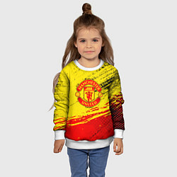 Свитшот детский Manchester United Футбольный клуб, цвет: 3D-белый — фото 2