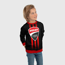 Свитшот детский DUCATI CARBON LOGO ITALY CONCERN, цвет: 3D-красный — фото 2