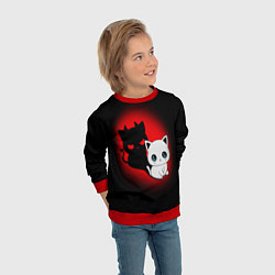 Свитшот детский КОТИК ДЬЯВОЛ KITTY DEVIL, цвет: 3D-красный — фото 2