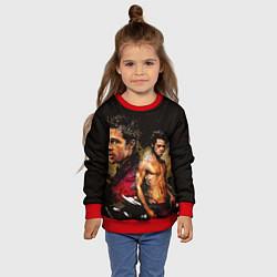 Свитшот детский Бред Питт Бойцовский клуб, цвет: 3D-красный — фото 2