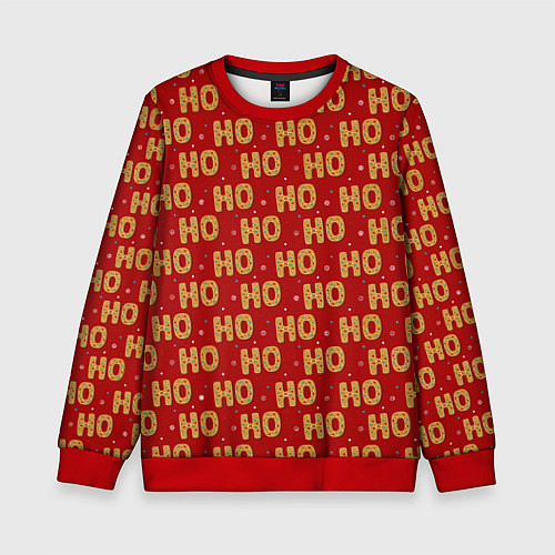 Детский свитшот HO-HO-HO / 3D-Красный – фото 1