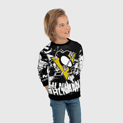 Свитшот детский Питтсбург Пингвинз Pittsburgh Penguins, цвет: 3D-черный — фото 2
