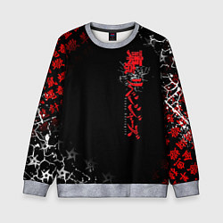 Свитшот детский TOKYO REVENGERS RED STYLE TEAM, цвет: 3D-меланж