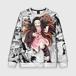 Детский свитшот Незуко Камадо на манге