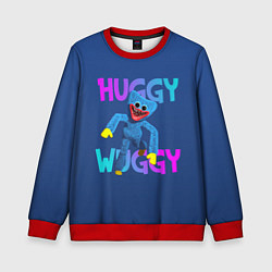 Свитшот детский Huggy Wuggy: Зубастый монстр, цвет: 3D-красный