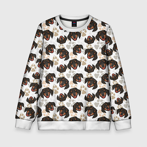 Детский свитшот Такса Dachshund Dog / 3D-Белый – фото 1