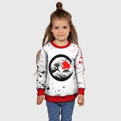 Свитшот детский САКУРА, КРАСНОЕ СОЛНЦЕ ЯПОНИИ, ФУДЗИЯМА, цвет: 3D-красный — фото 2