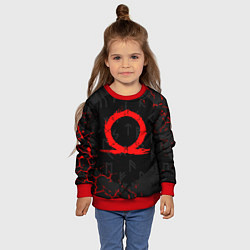 Свитшот детский GOD OF WAR CRATOS LOGO, цвет: 3D-красный — фото 2