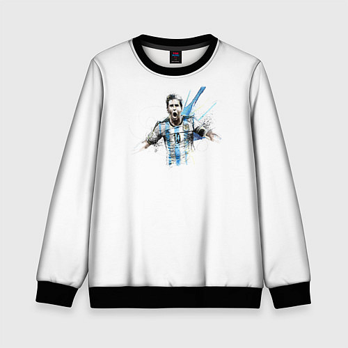 Детский свитшот Messi Argentina Team / 3D-Черный – фото 1