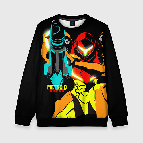 Детский свитшот Metroid - Metroid Dread / 3D-Черный – фото 1