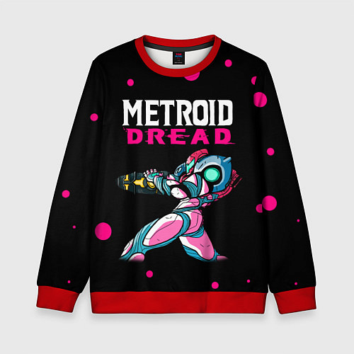 Детский свитшот Metroid Метроид / 3D-Красный – фото 1