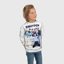 Свитшот детский ENHYPEN Хисын, Джейк, Джей, Сонхун, Сону, Чонвон,, цвет: 3D-белый — фото 2