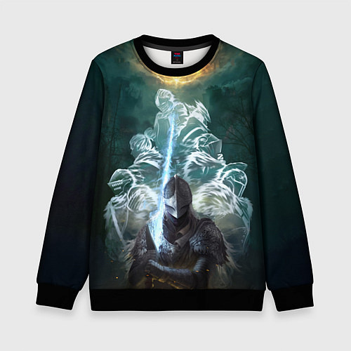 Детский свитшот Elden Ring рыцарь и предшественники серии Souls El / 3D-Черный – фото 1