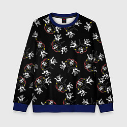 Свитшот детский КОРОЛЬ И ШУТ ЛОГО ПАТТЕРН, цвет: 3D-синий