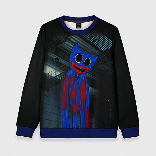 Детский свитшот POPPY PLAYTIME - ПОППИ ПЛЕЙТАЙМ ИГРА - ХАГГИ ВАГГИ / 3D-Синий – фото 1