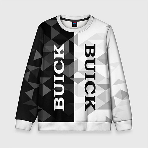 Детский свитшот Buick Black And White / 3D-Белый – фото 1