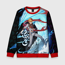 Свитшот детский ТАРТАЛЬЯ, GENSHIN IMPACT ГЕНШИН ИМПАКТ, цвет: 3D-красный