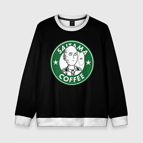 Детский свитшот ONE-PUNCH MAN OK COFFEE / 3D-Белый – фото 1