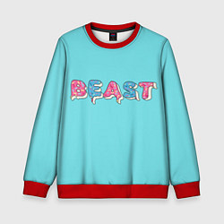 Свитшот детский Mr Beast Donut, цвет: 3D-красный